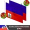 G128 10 PACK: Haiti Haitian Flag 3x5 Ft Double Sided Embroidered 210D Indoor/Outdoor, Brass Grommets, Heavy Duty Polyester